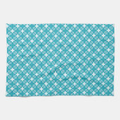 Grid and Stars Gingham Pattern Geschirrtuch (Horizontal)