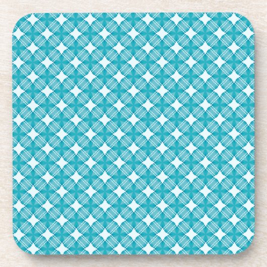 Grid and Stars Gingham Pattern Getränkeuntersetzer (Vorderseite)