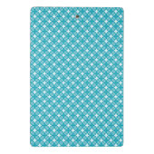 Grid and Stars Gingham Pattern Mini Klemmbrett (Rückseite)