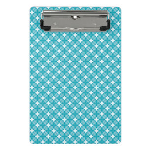 Grid and Stars Gingham Pattern Mini Klemmbrett