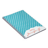Grid and Stars Gingham Pattern Notizblock (Rechte Seite)