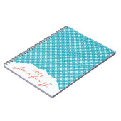 Grid and Stars Gingham Pattern Notizblock (Linke Seite)