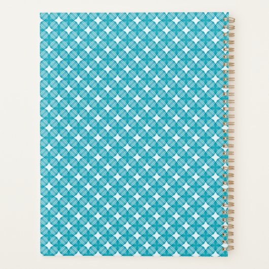 Grid and Stars Gingham Pattern Planer (Rückseite)