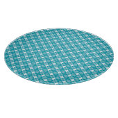 Grid and Stars Gingham Pattern Schneidebrett (Ecke)