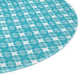 Grid and Stars Gingham Pattern Schneidebrett (Ecke)