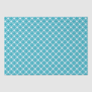 Grid and Stars Gingham Pattern Seidenpapier