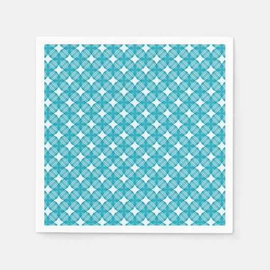 Grid and Stars Gingham Pattern Serviette (Vorderseite)