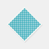 Grid and Stars Gingham Pattern Serviette (Ecke)