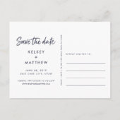 Grid Collage | Photo Save the Date Ankündigungspostkarte (Rückseite)