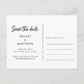 Grid Collage | Schwarzweiß-Foto Save the Date Ankündigungspostkarte (Rückseite)