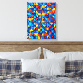 Grid Fragments Leinwanddruck (Insitu (Schlafzimmer))