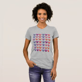 Grid Gemstone Kristallherzen T-Shirt (Vorne ganz)