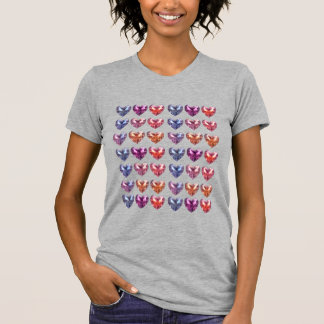 Grid Gemstone Kristallherzen T-Shirt