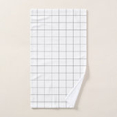 Grid Gray Badhandtuch Set (Handtuch)