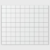 Grid Gray Geschenkpapier (Flach)
