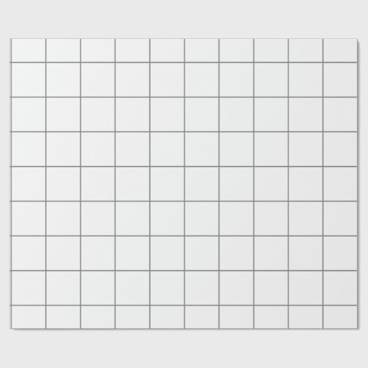 Grid Gray Geschenkpapier (Flach)
