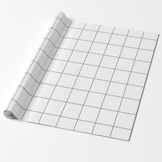 Grid Gray Geschenkpapier (Ungerollt)
