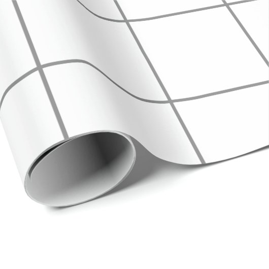 Grid Gray Geschenkpapier (Rolleneckpunkt)