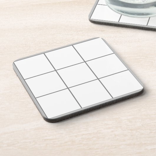 Grid Gray Getränkeuntersetzer (Linke Seite)