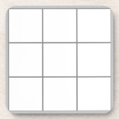 Grid Gray Getränkeuntersetzer (Vorderseite)