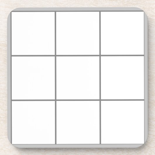 Grid Gray Getränkeuntersetzer (Vorderseite)