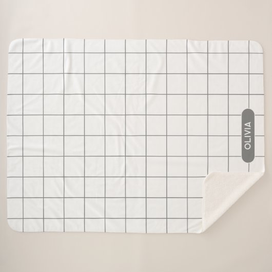 Grid Gray Sherpadecke (Vorderseite (Horizontal))