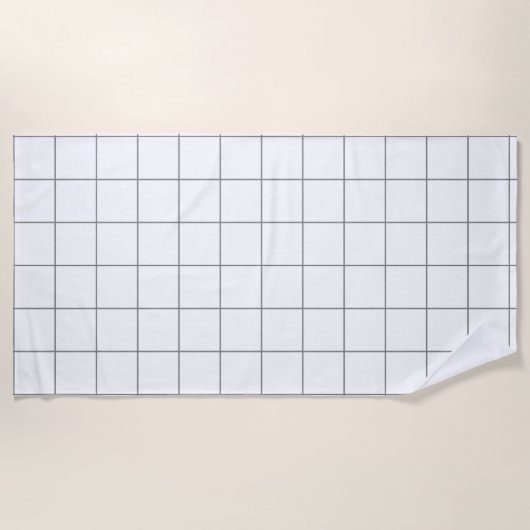 Grid Gray Strandtuch (Vorderseite)