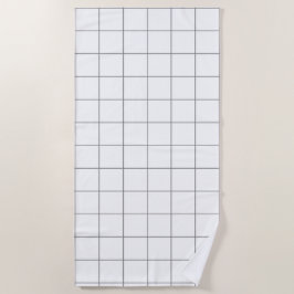Grid Gray Strandtuch
