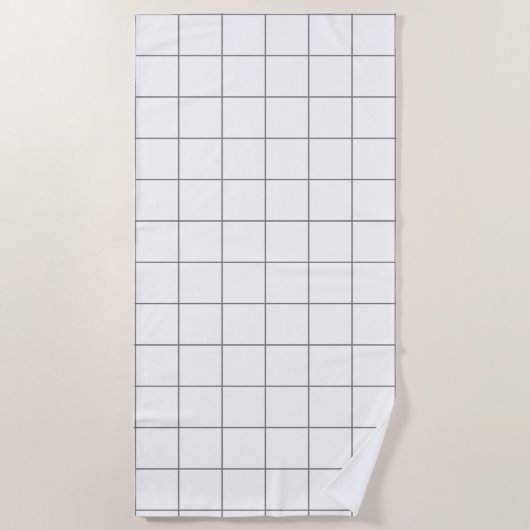 Grid Gray Strandtuch (Vorderseite)