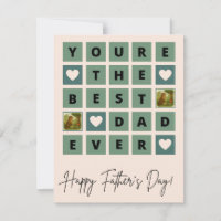 Grid Heart Personal Vatertag Card