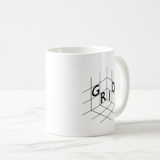 GRID-Kaffee-Tasse Kaffeetasse (VorderseiteRechts)