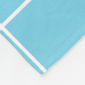 Grid Light Blue und White Fleecedecke (Ecke)