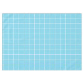 Grid Light Blue und White Tischdecke (Vorderseite (Horizontal))