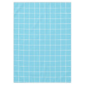 Grid Light Blue und White Tischdecke (Vorderseite)