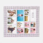 Grid lilac12 Foto modern minimalistisch abstrakt Fleecedecke (Vorderseite (Horizontal))