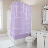 Grid Lilac und White Duschvorhang (Beispiel)