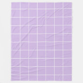 Grid Lilac und White Fleecedecke (Vorderseite)