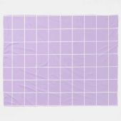 Grid Lilac und White Fleecedecke (Vorderseite (Horizontal))