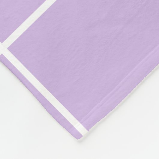 Grid Lilac und White Fleecedecke (Ecke)