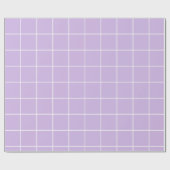 Grid Lilac und White Geschenkpapier (Flach)