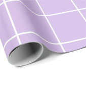 Grid Lilac und White Geschenkpapier (Rolleneckpunkt)