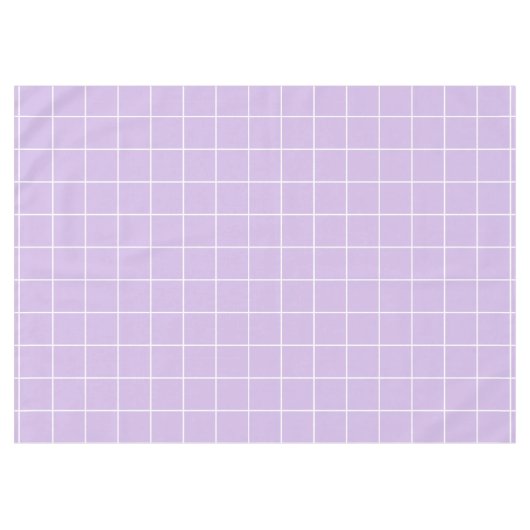 Grid Lilac und White Tischdecke (Vorderseite (Horizontal))