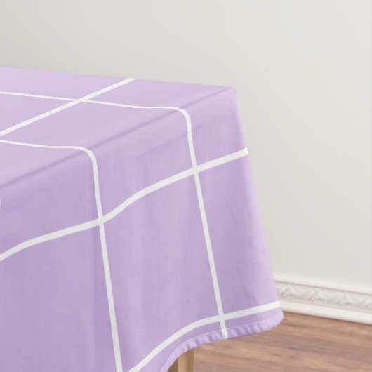 Grid Lilac und White Tischdecke (Beispiel)