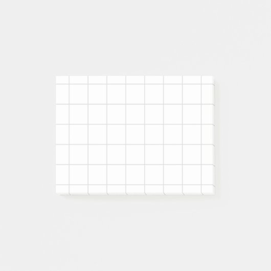 “Grid of graph paper” – Minimalist grid Post-it Klebezettel (Vorderseite)