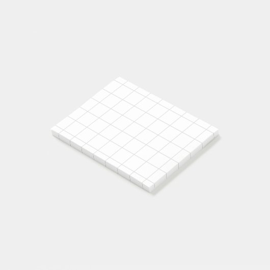 “Grid of graph paper” – Minimalist grid Post-it Klebezettel (angewinkelt)