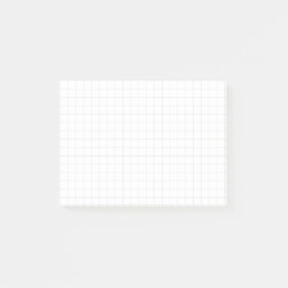 “Grid of graph paper” – Minimalist grid (white) Post-it Klebezettel