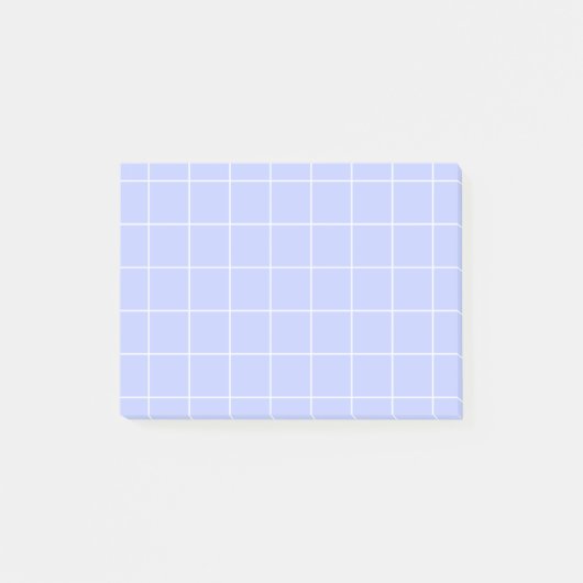 Grid paper: minimalist grid (light lavender) Post-it Klebezettel (Vorderseite)