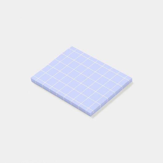 Grid paper: minimalist grid (light lavender) Post-it Klebezettel (angewinkelt)