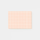 Grid paper: minimalist grid (Peach) Post-it Klebezettel (Vorderseite)