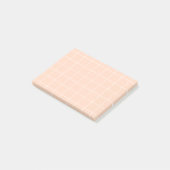 Grid paper: minimalist grid (Peach) Post-it Klebezettel (angewinkelt)